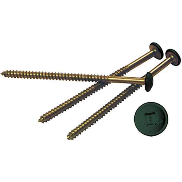 Ekena Millwork 3" Lifetime Vinyl Painted Screws, Midnight Green (Each) LVPS0001MG - main